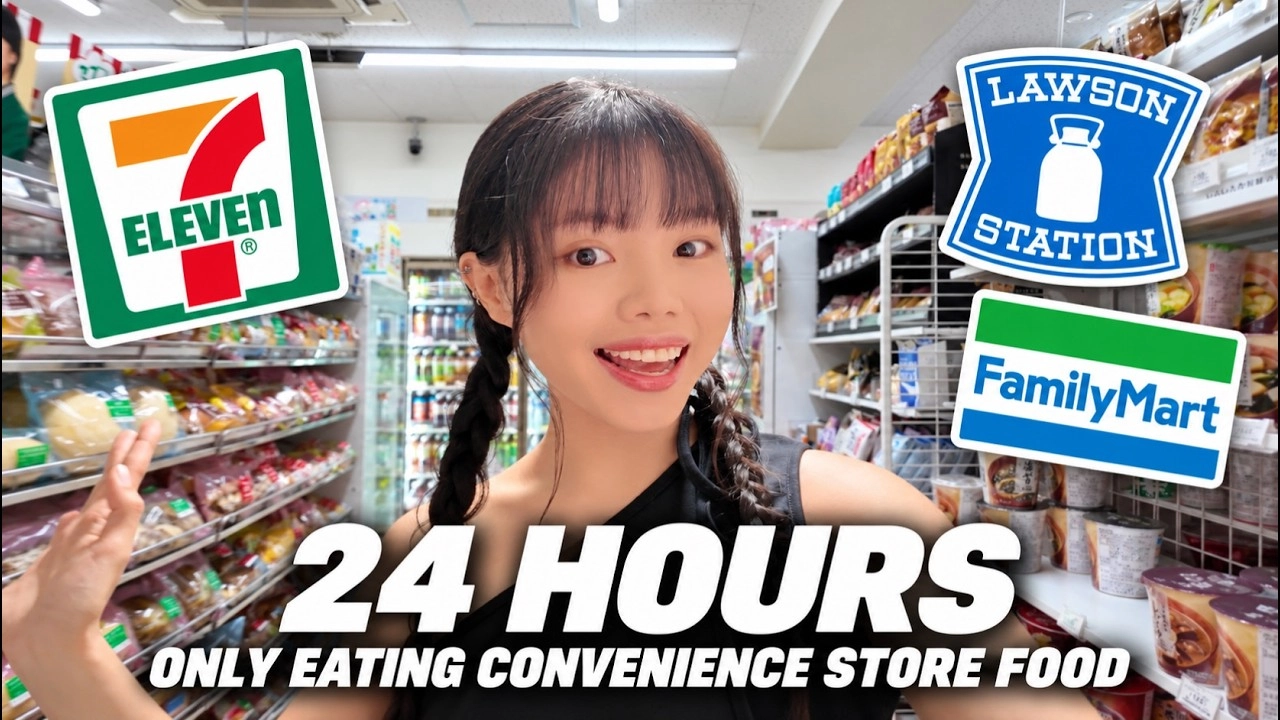 Eating ONLY Japanese convenience store foods for 24 HOURS