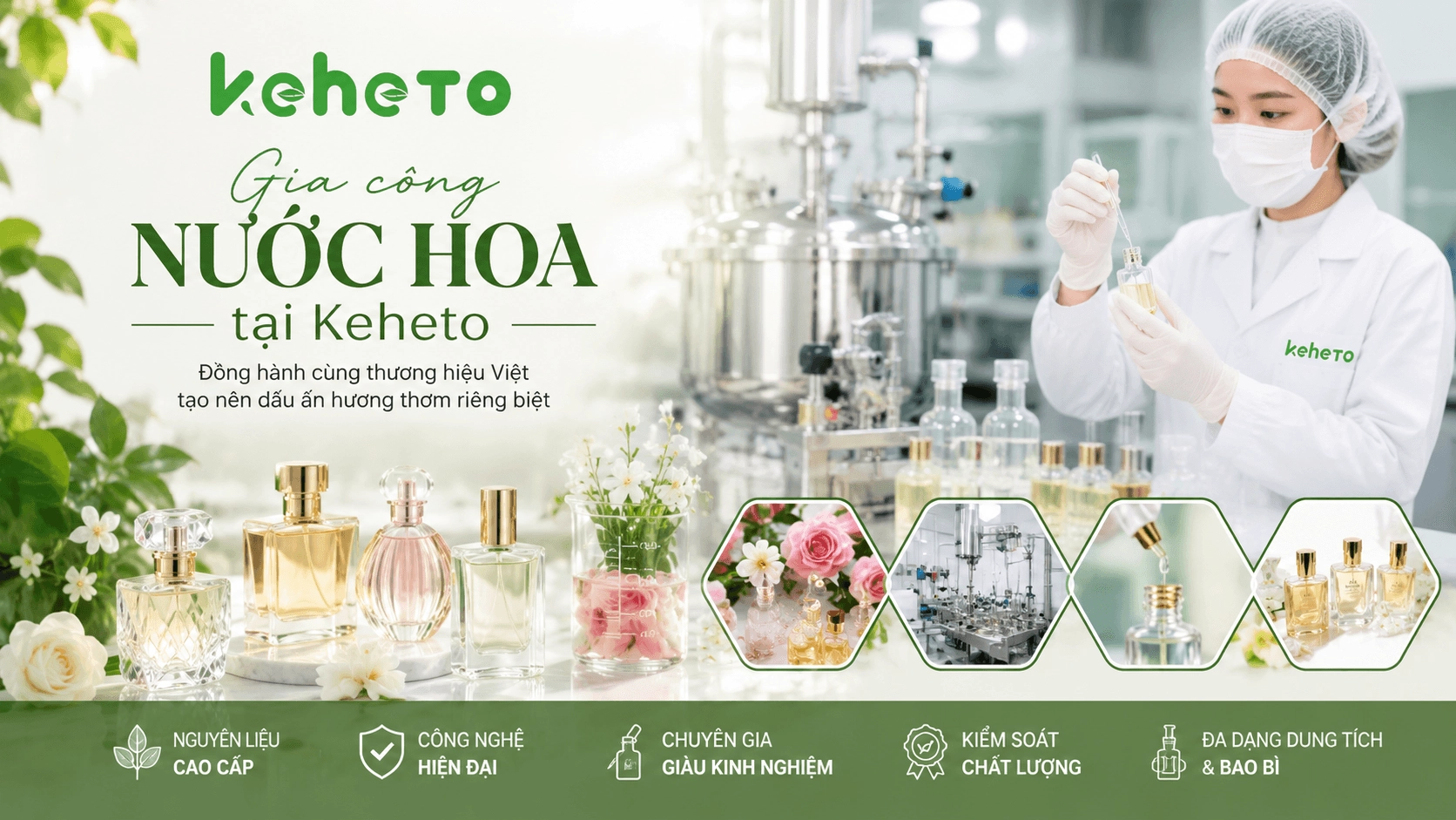 Gia Công Nước Hoa – Phát Triển Mùi Hương Riêng | KEHETO