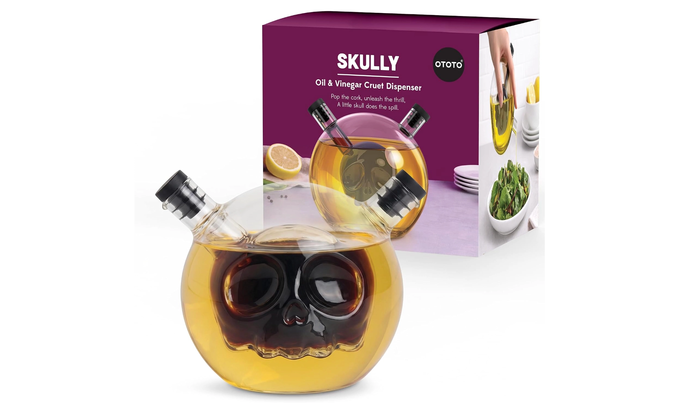 OTOTO 2-in-1 Glass Oil and Vinegar Cruet