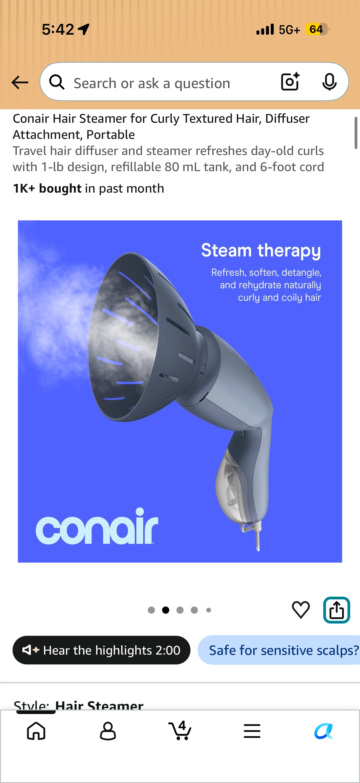 Hair steamer