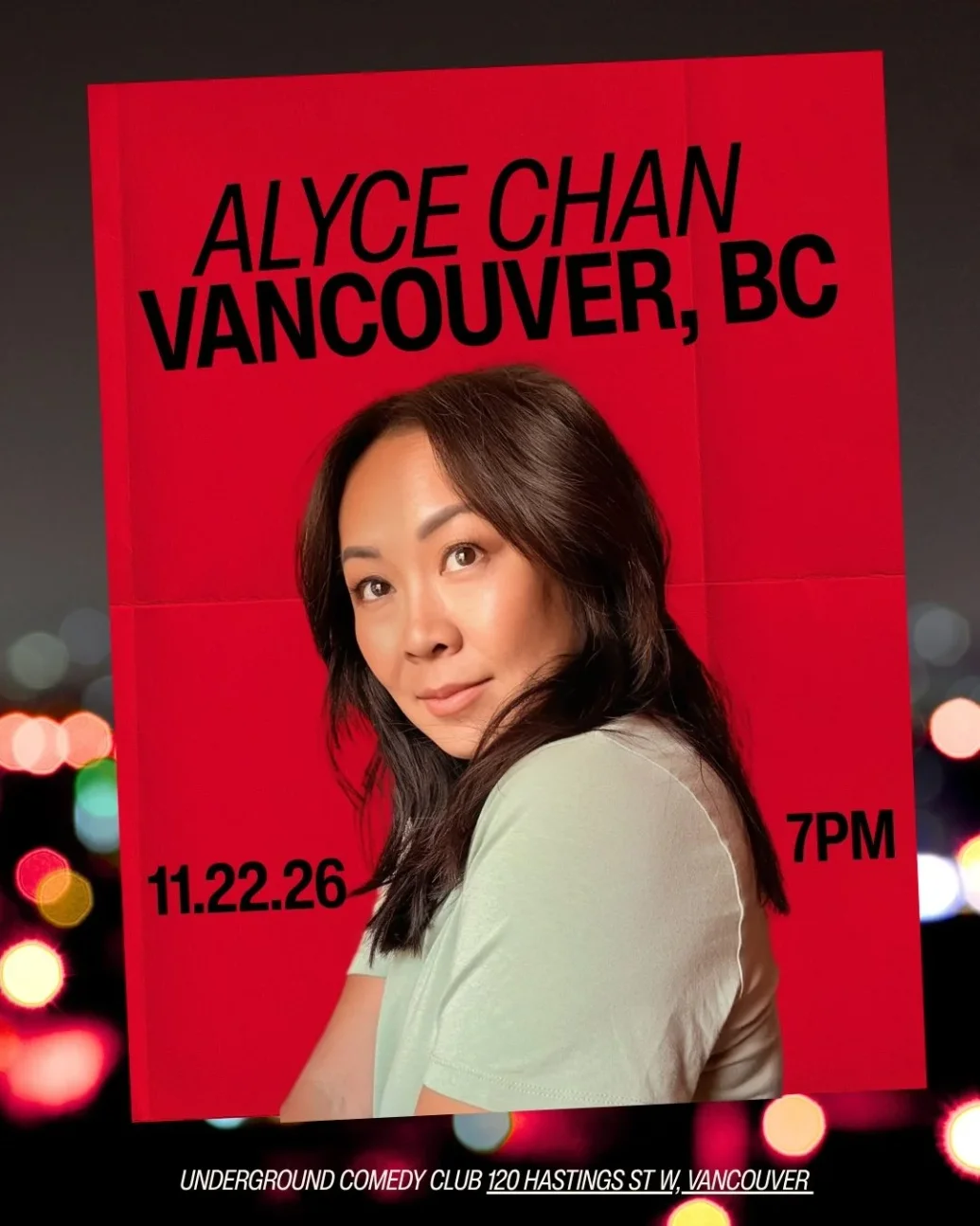 Nov. 22, 2026 7PM Vancouver, BC (Canada)