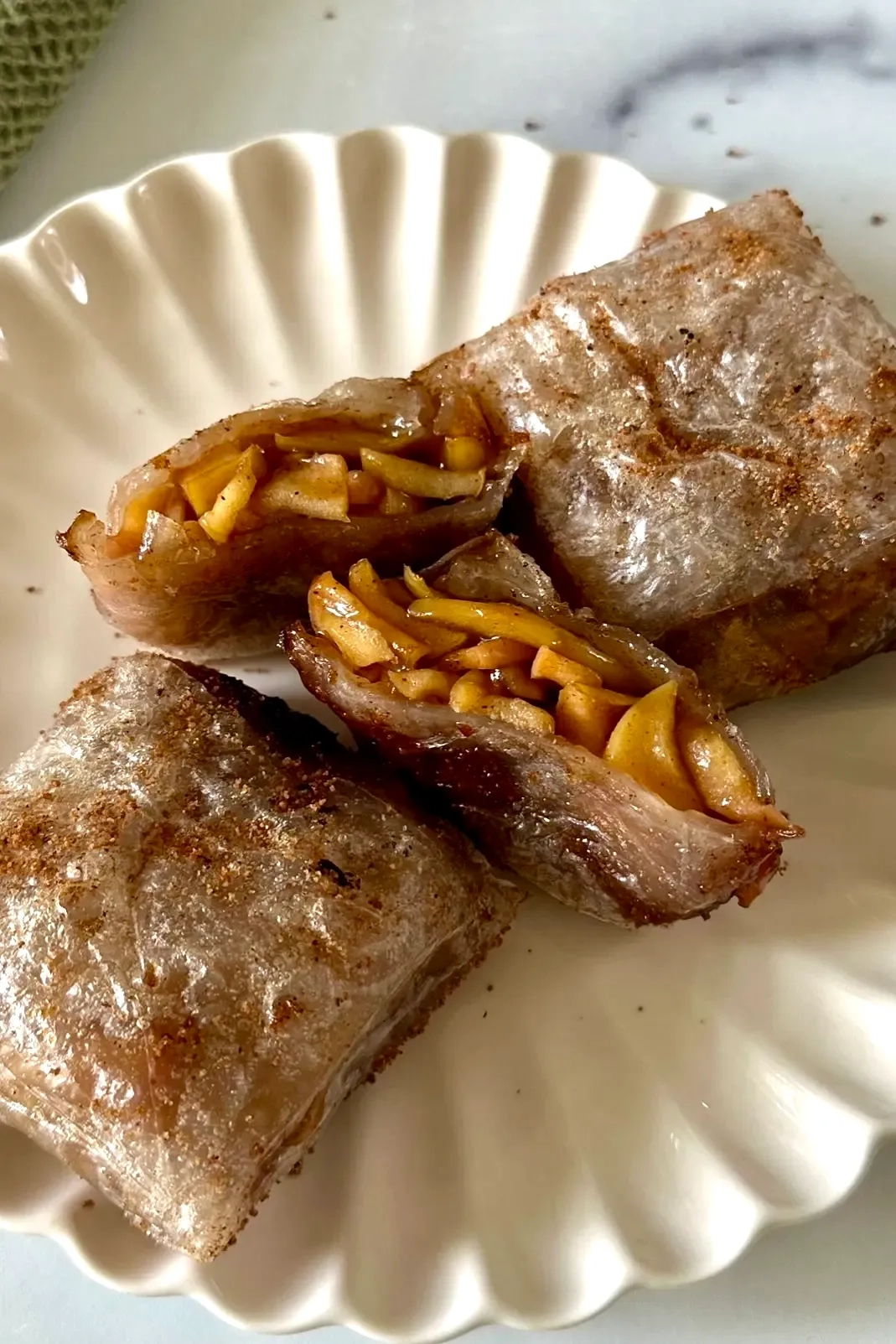 Apple Pie Rice Paper Dumplings