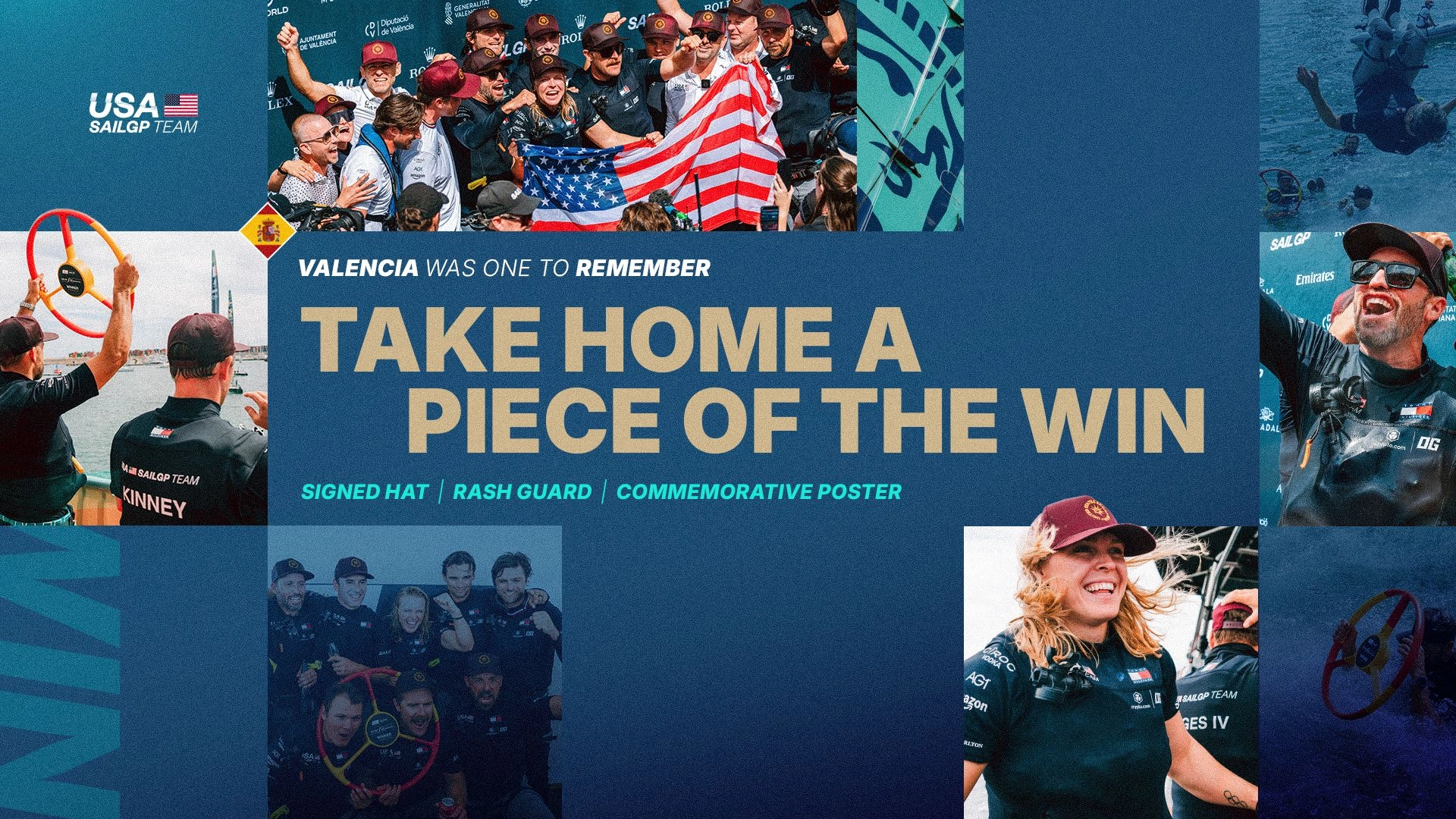 Win a piece of the U.S. SailGP Team's Valencia win! 🇺🇸