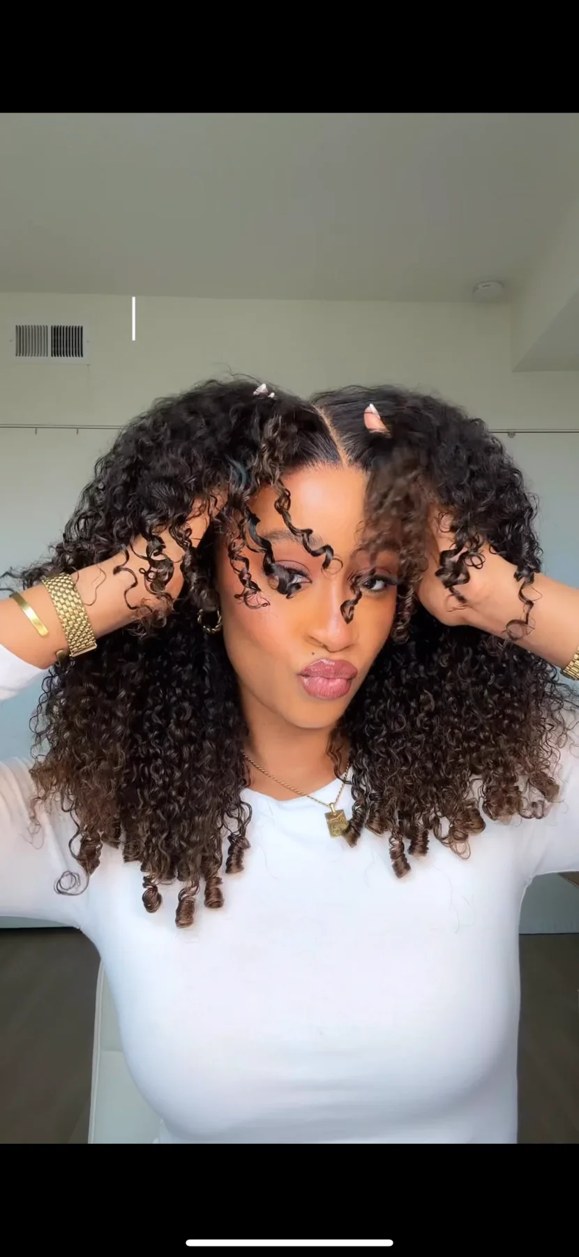 UNICE 7*5 Chestnut Burmese Curl Wig