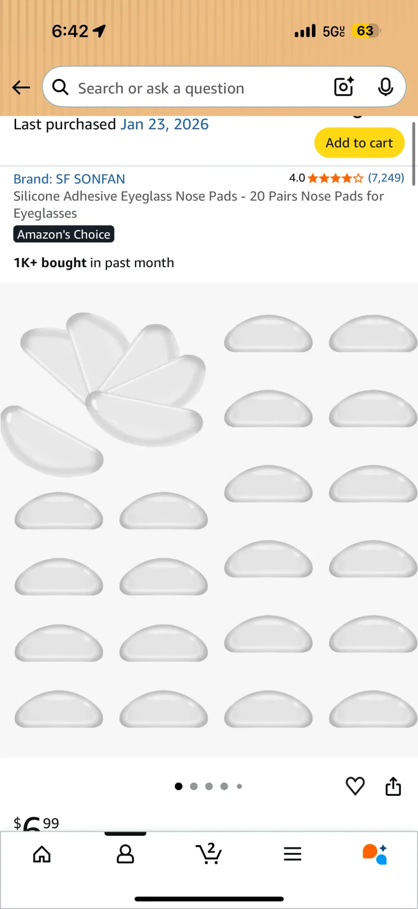 Nose pads for glasses!