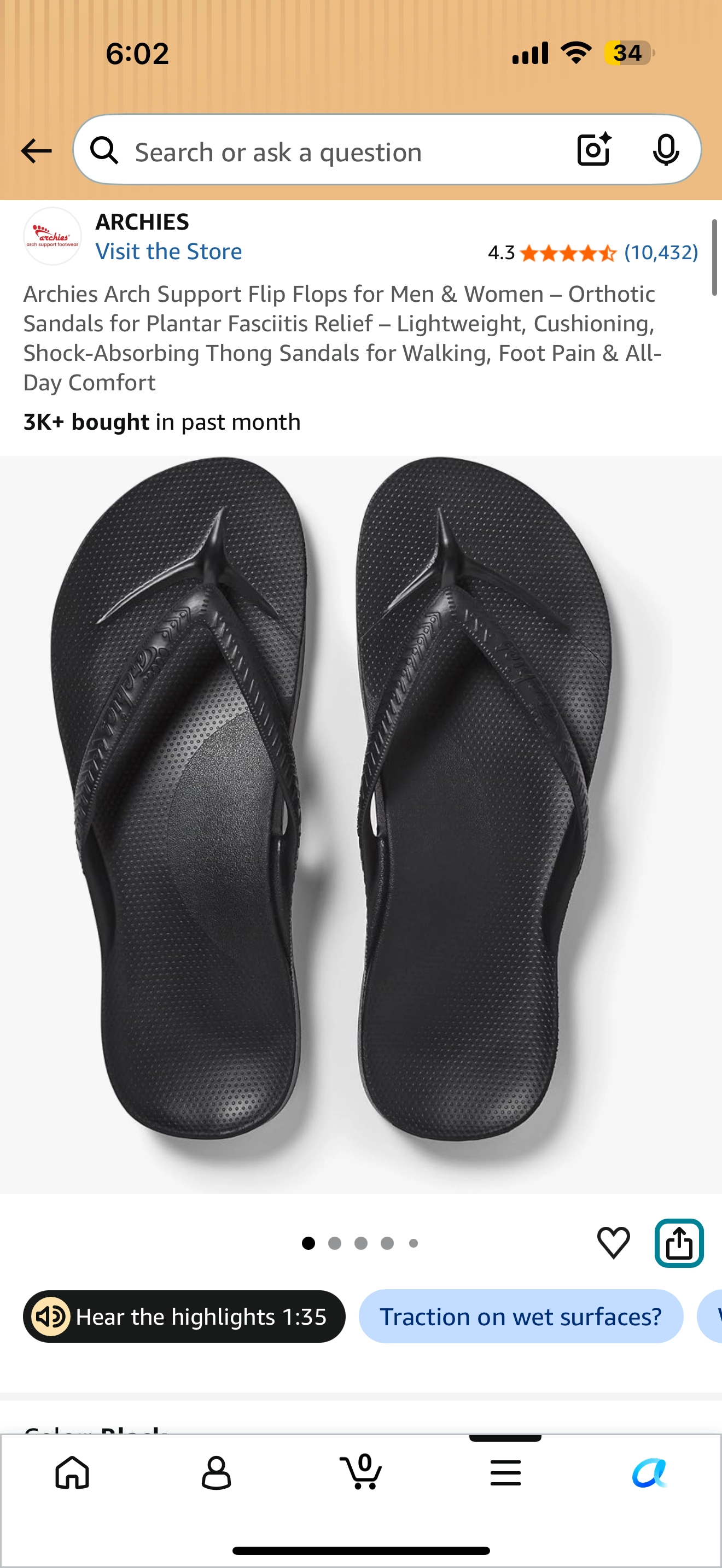 Flip flops (arch support)