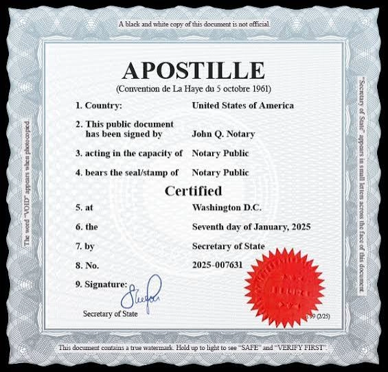 Apostilles & Translations (Sarai)