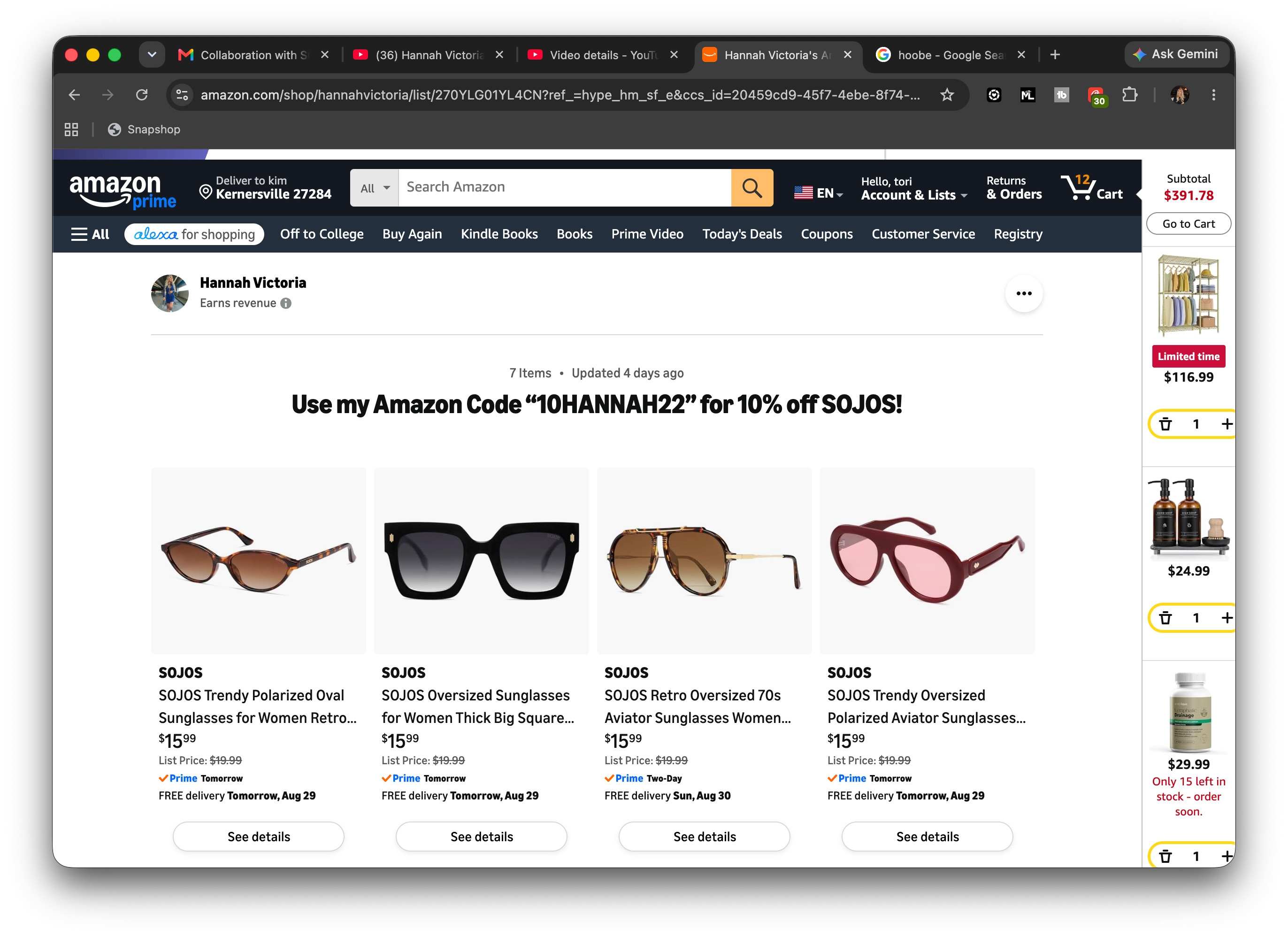 SOJOS SUNGLASSES!