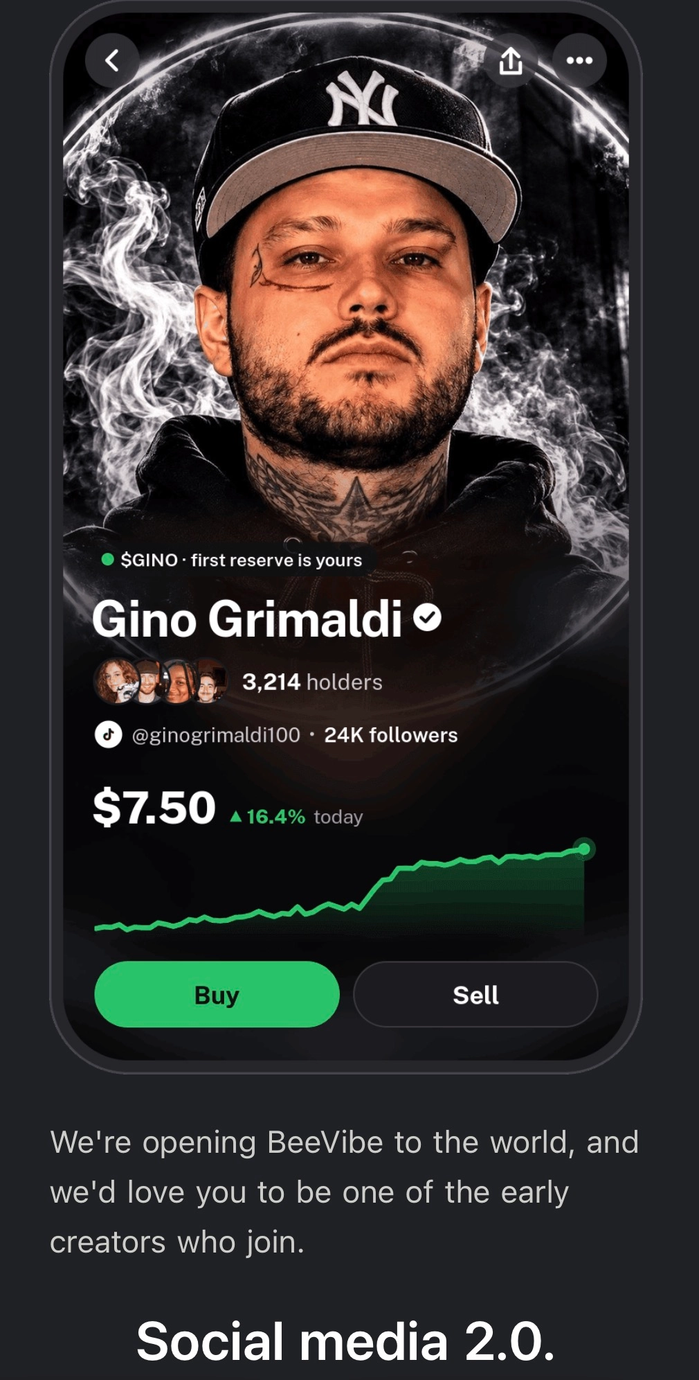 Social media where you can invest in people