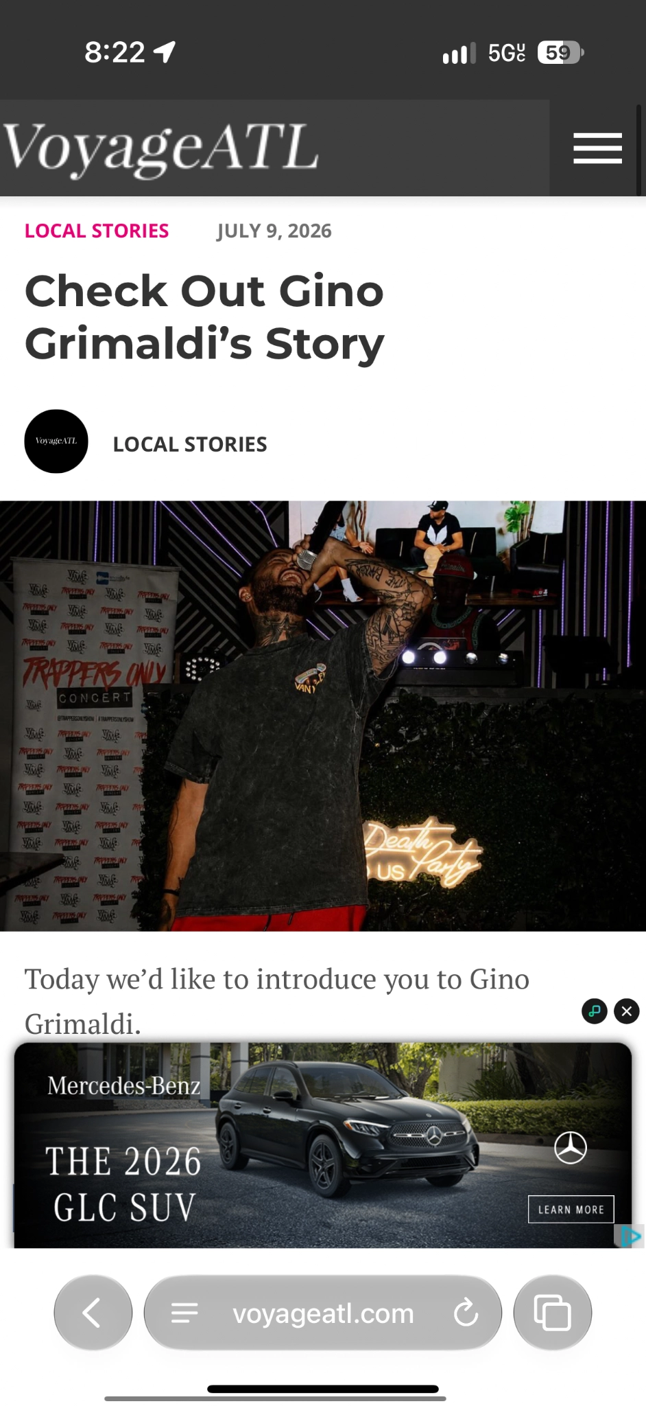 Check Out Gino Grimaldi Story On Voyage ATL Magazine