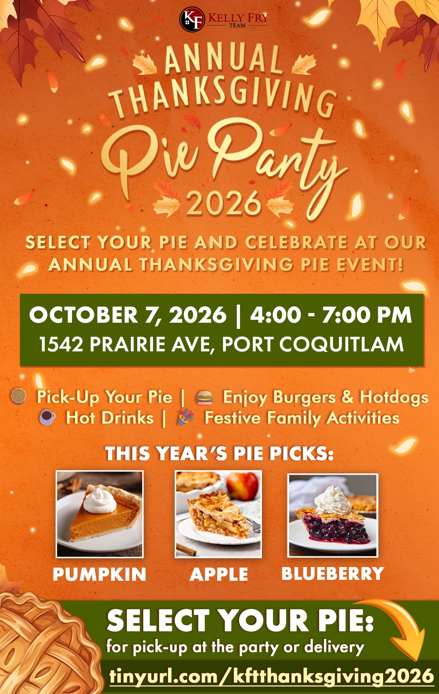 Pick Your Thanksgiving Pie For Our Annual Thanksgiving Pie Event