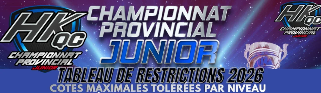 JUNIORS : COTES ET RESTRICTIONS