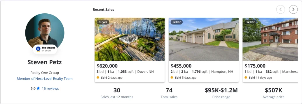 See Past Sales and Reviews on Zillow