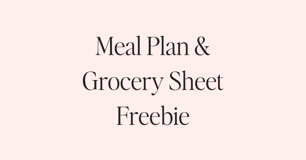 Meal Plan & Grocery Sheet