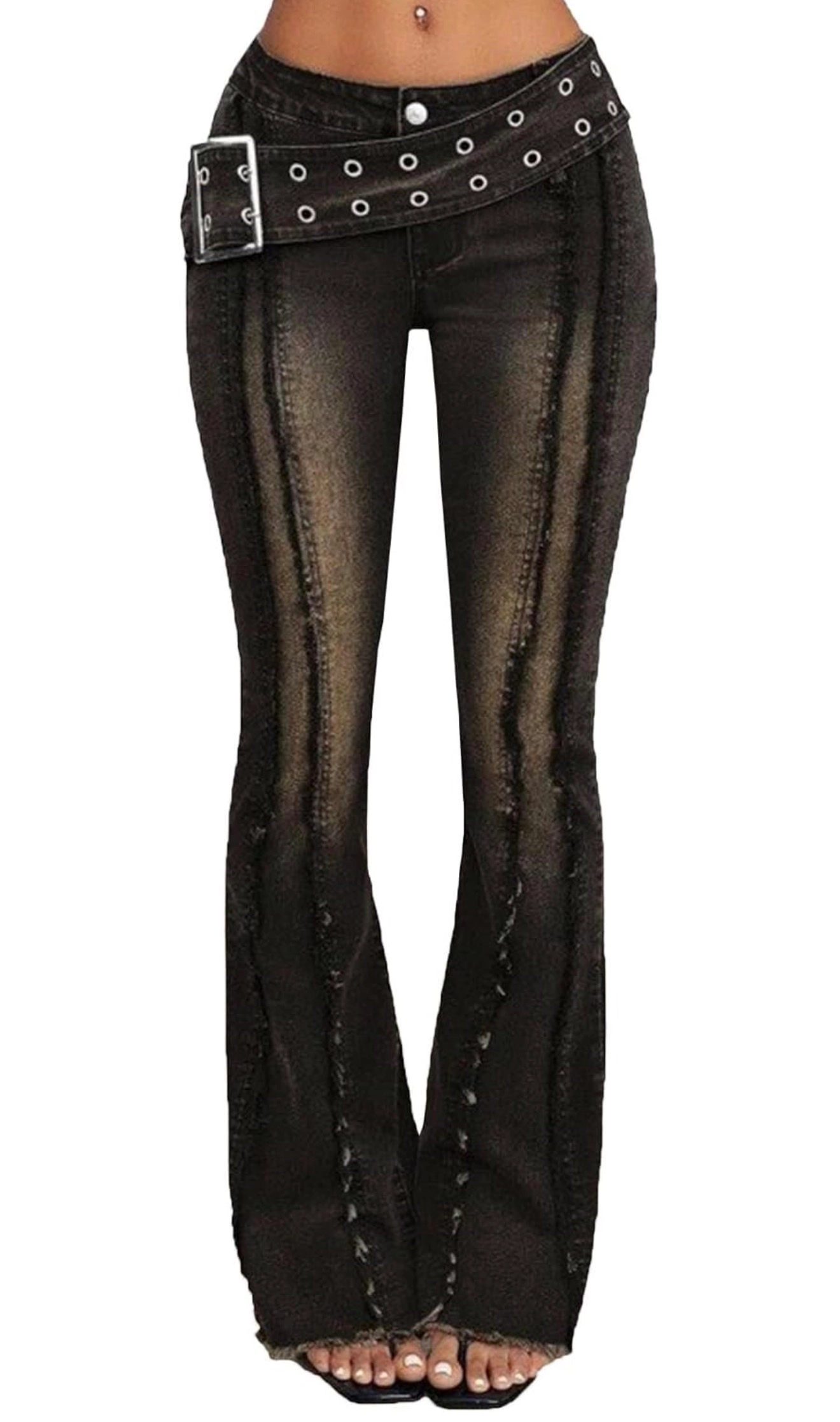 Low Waist Flare Vintage Style Jeans