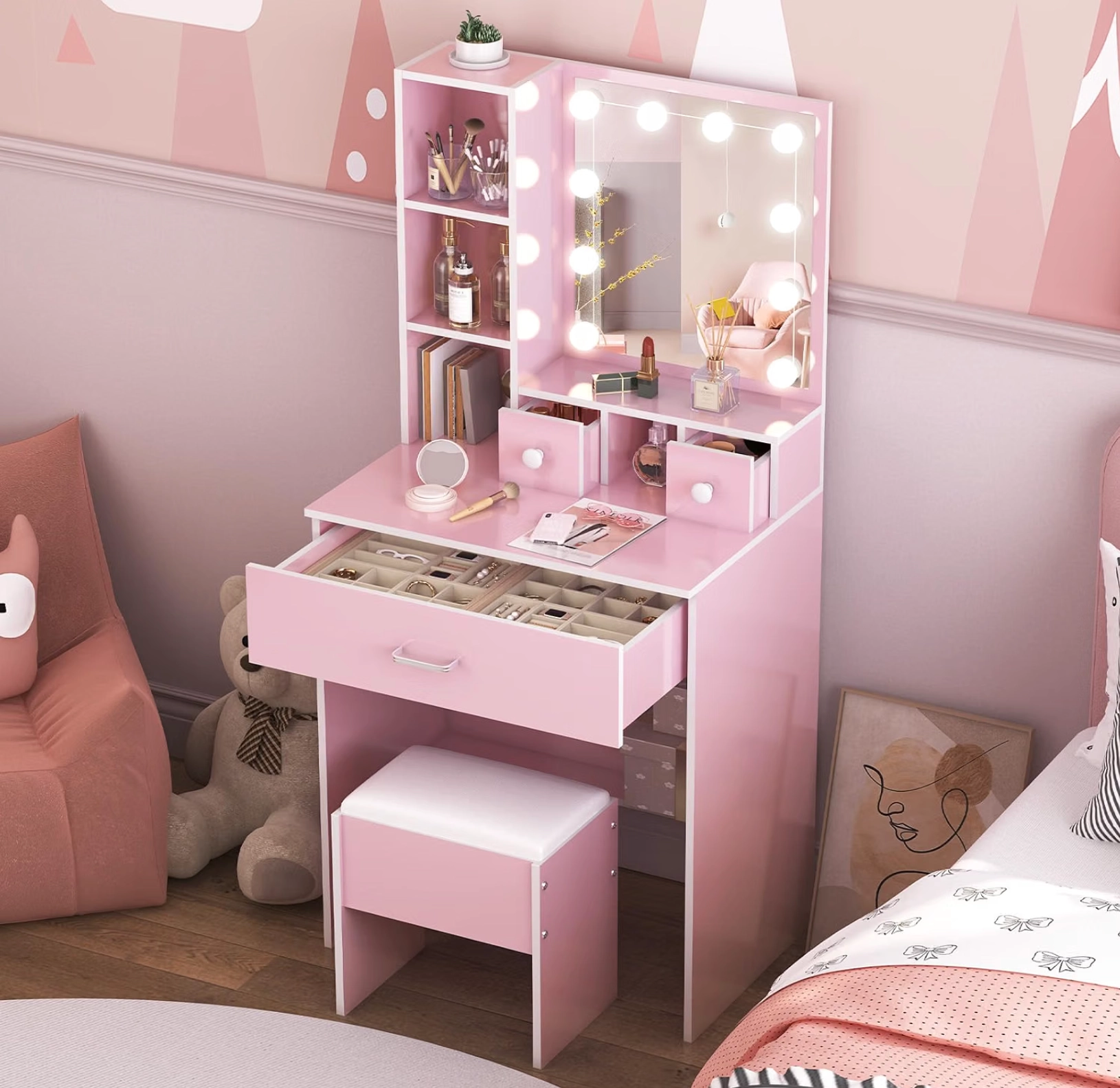 Kids's Makeup Vanity Desk