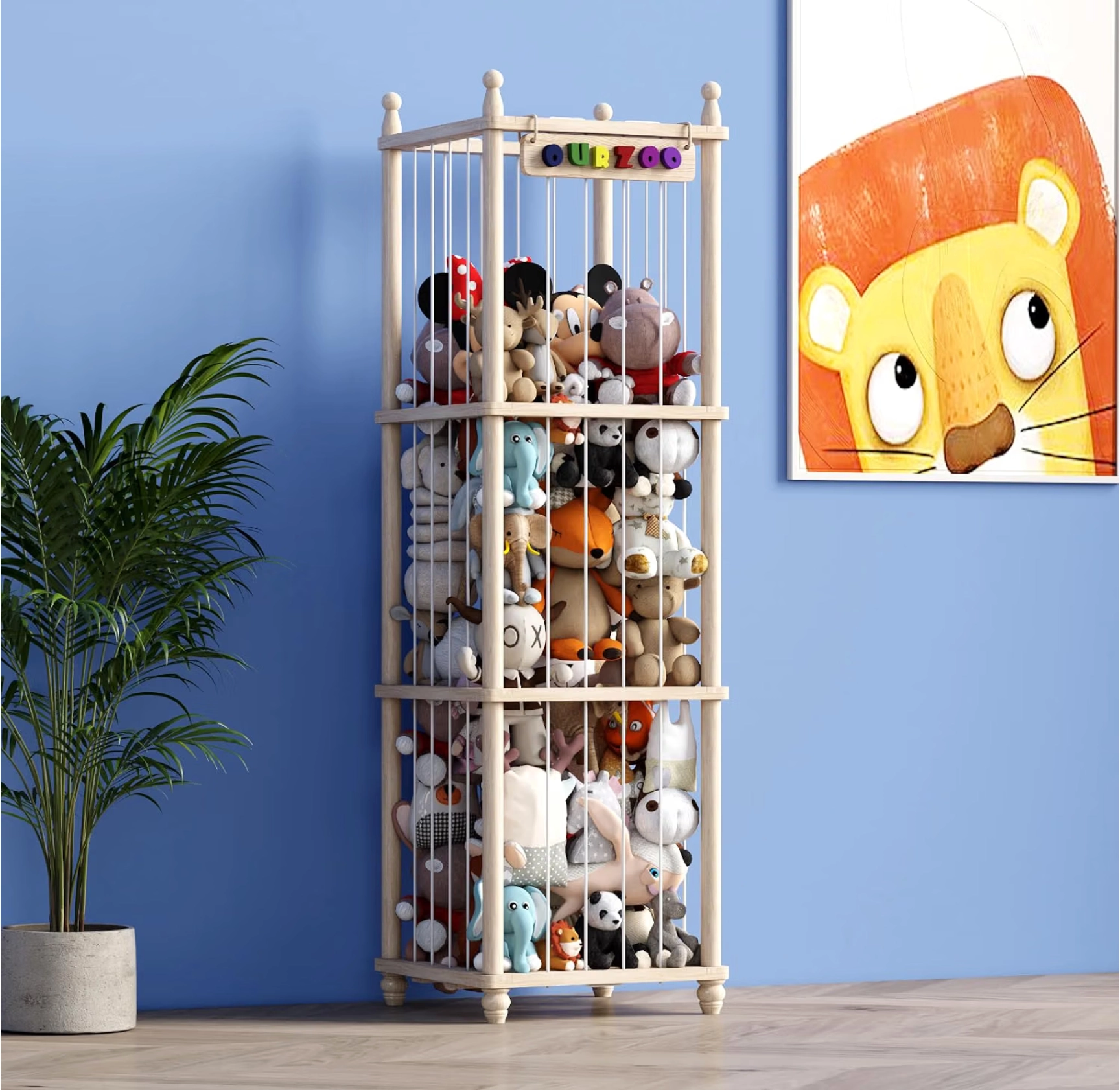 Wood Toy Storage Organizer