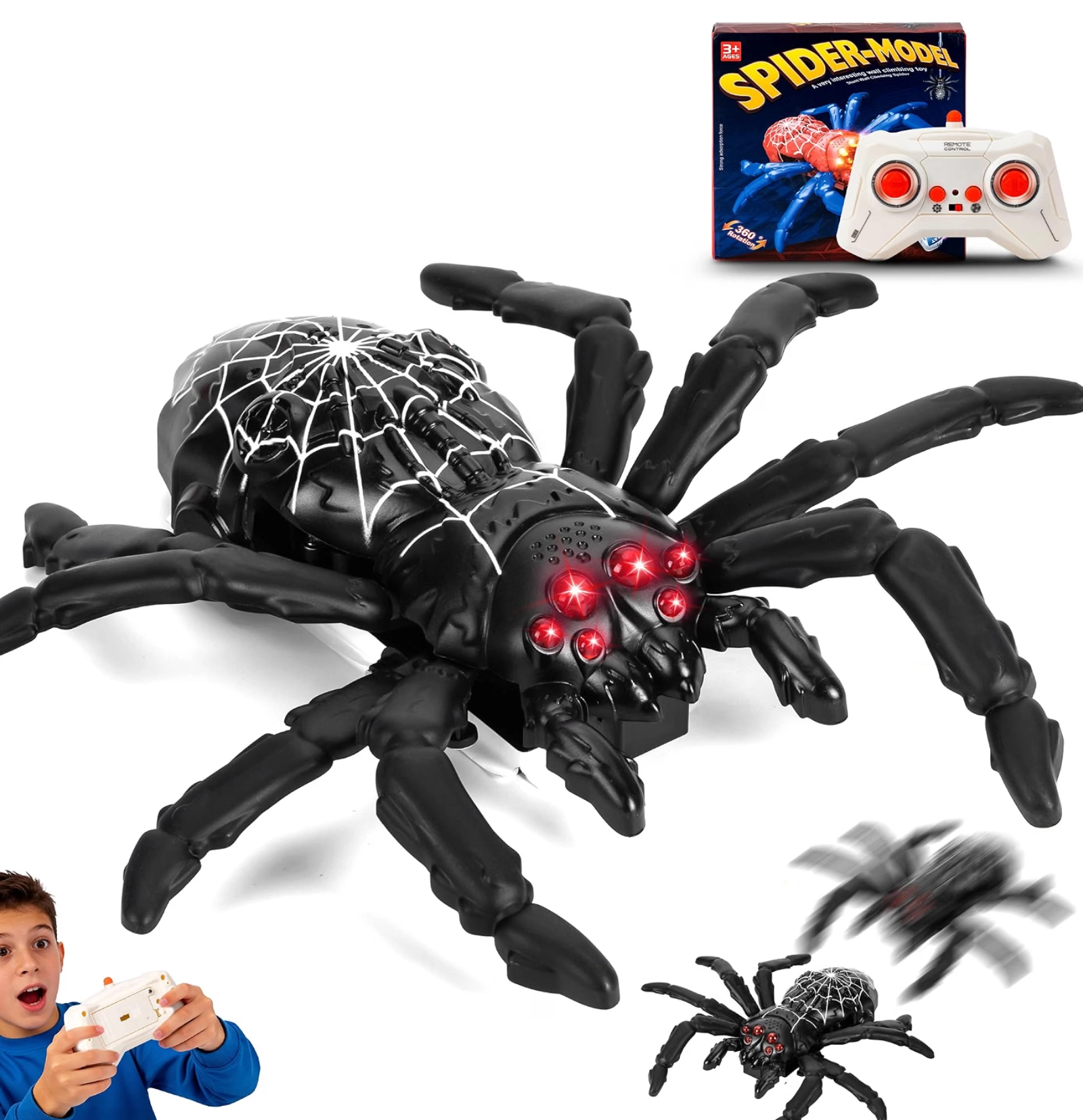 Remote Control Wall Climbing Spider Toy