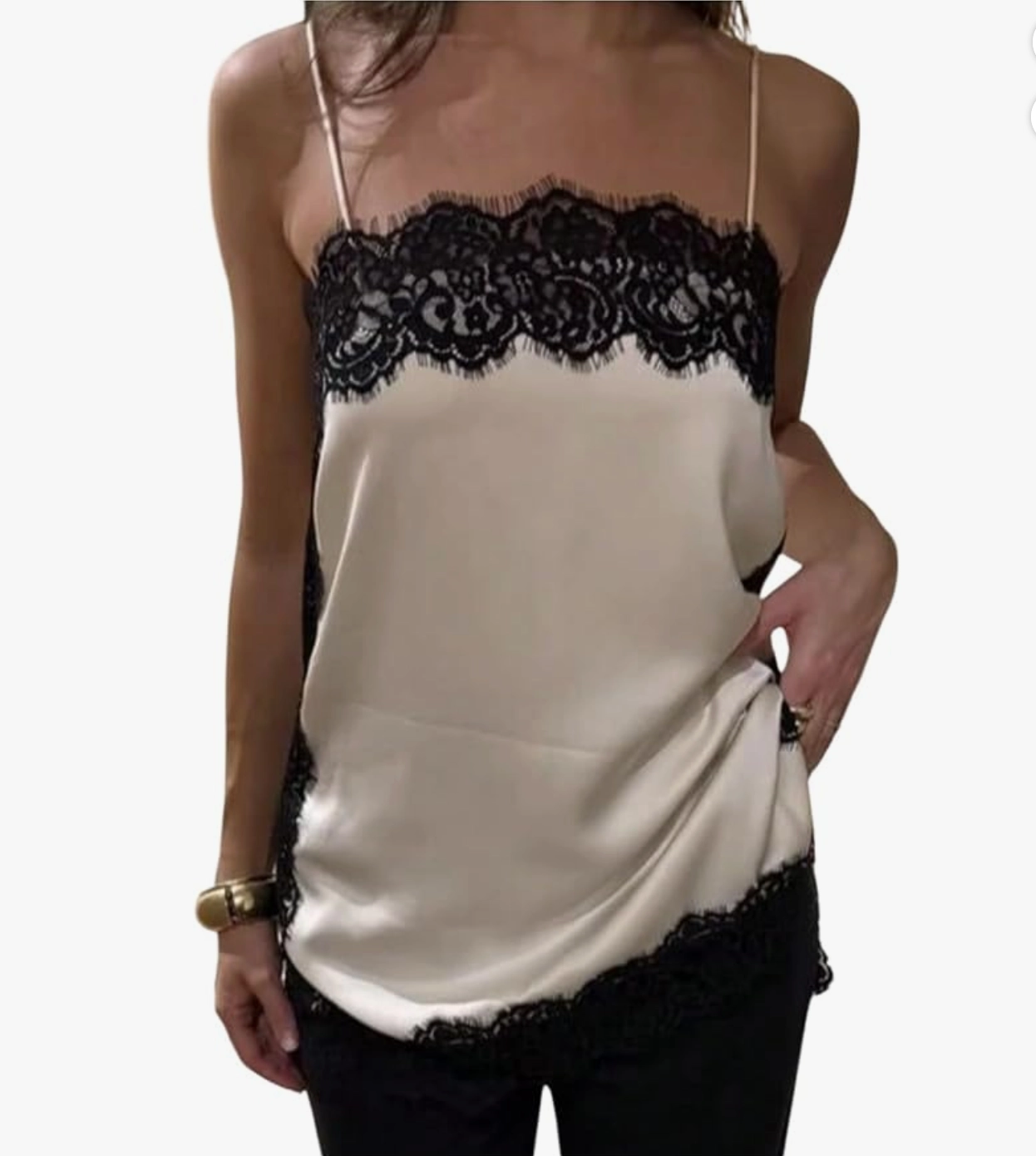 Satin Lace Top