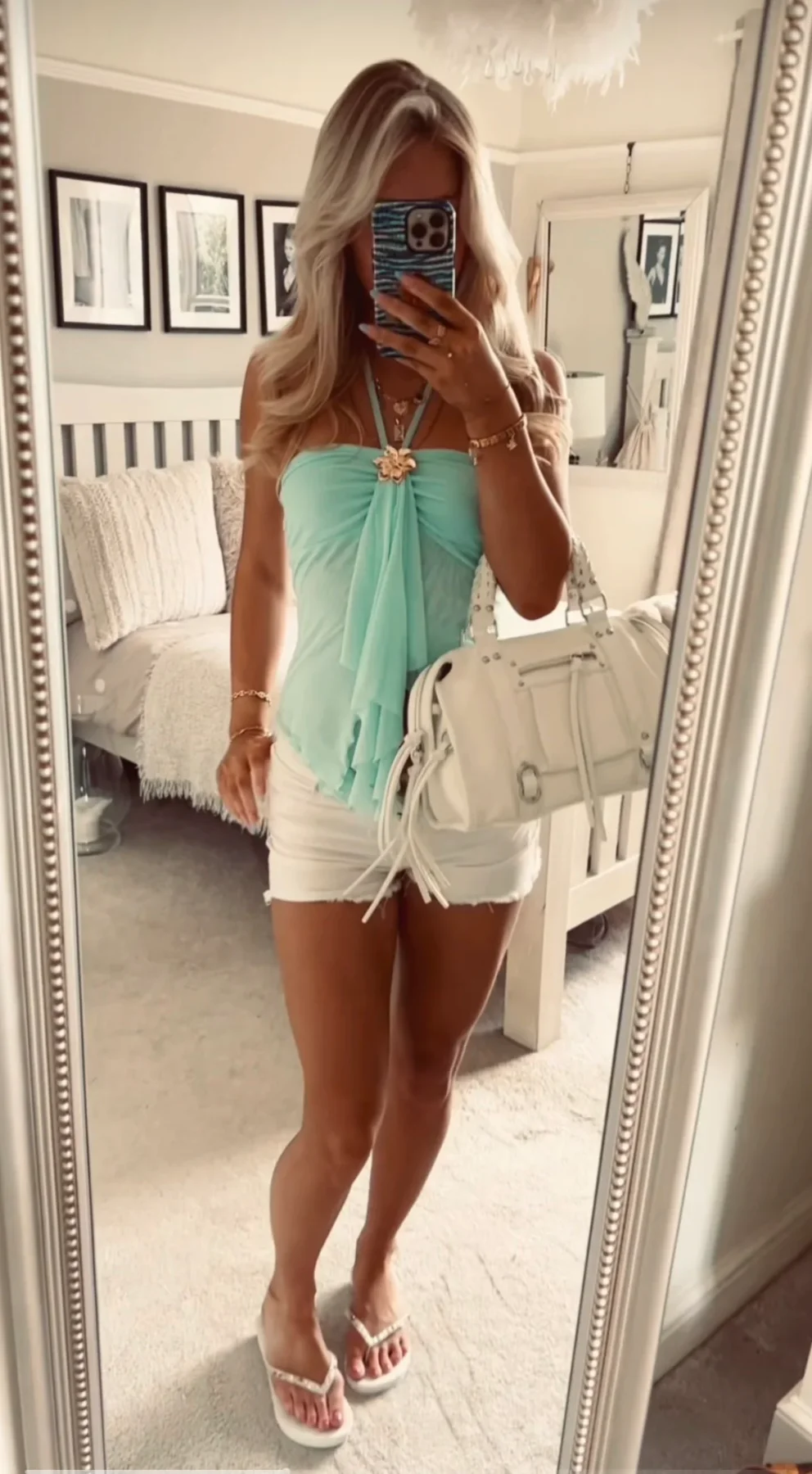 Turquoise summery top