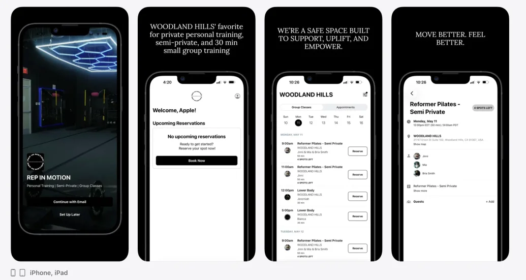 Download our app to book your class today!