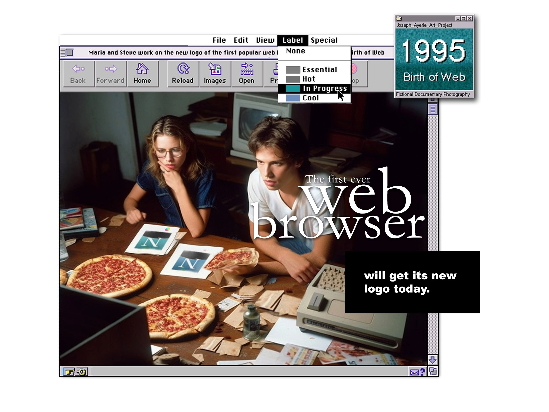 Joseph Ayerle fictional documentary "1995",  made in spring 2023,in wikipedia France