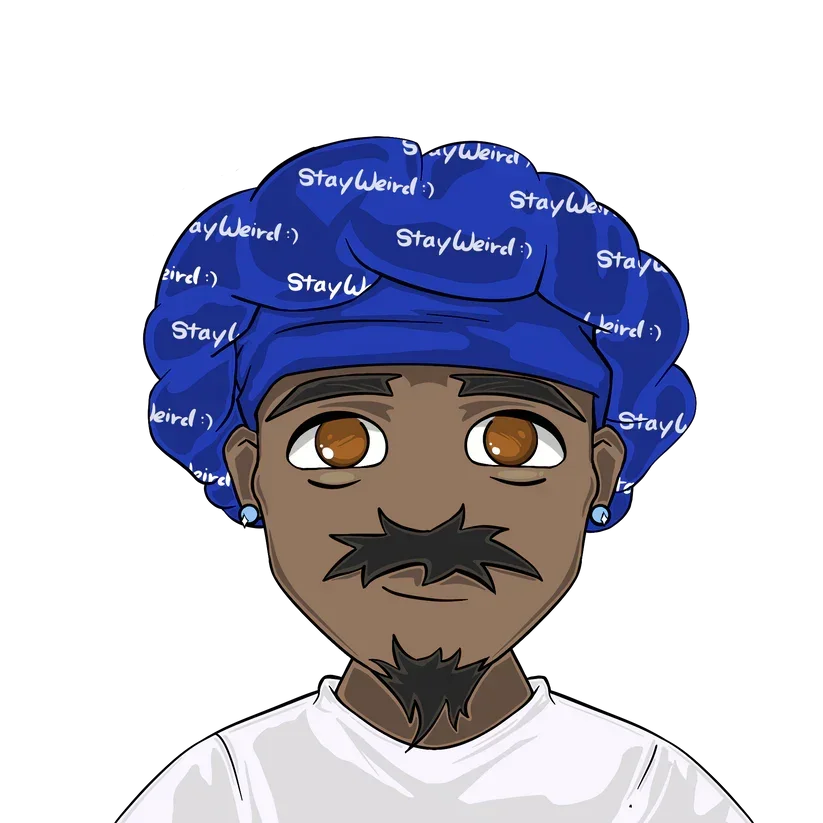 Blue "Stay Weird" Bonnet