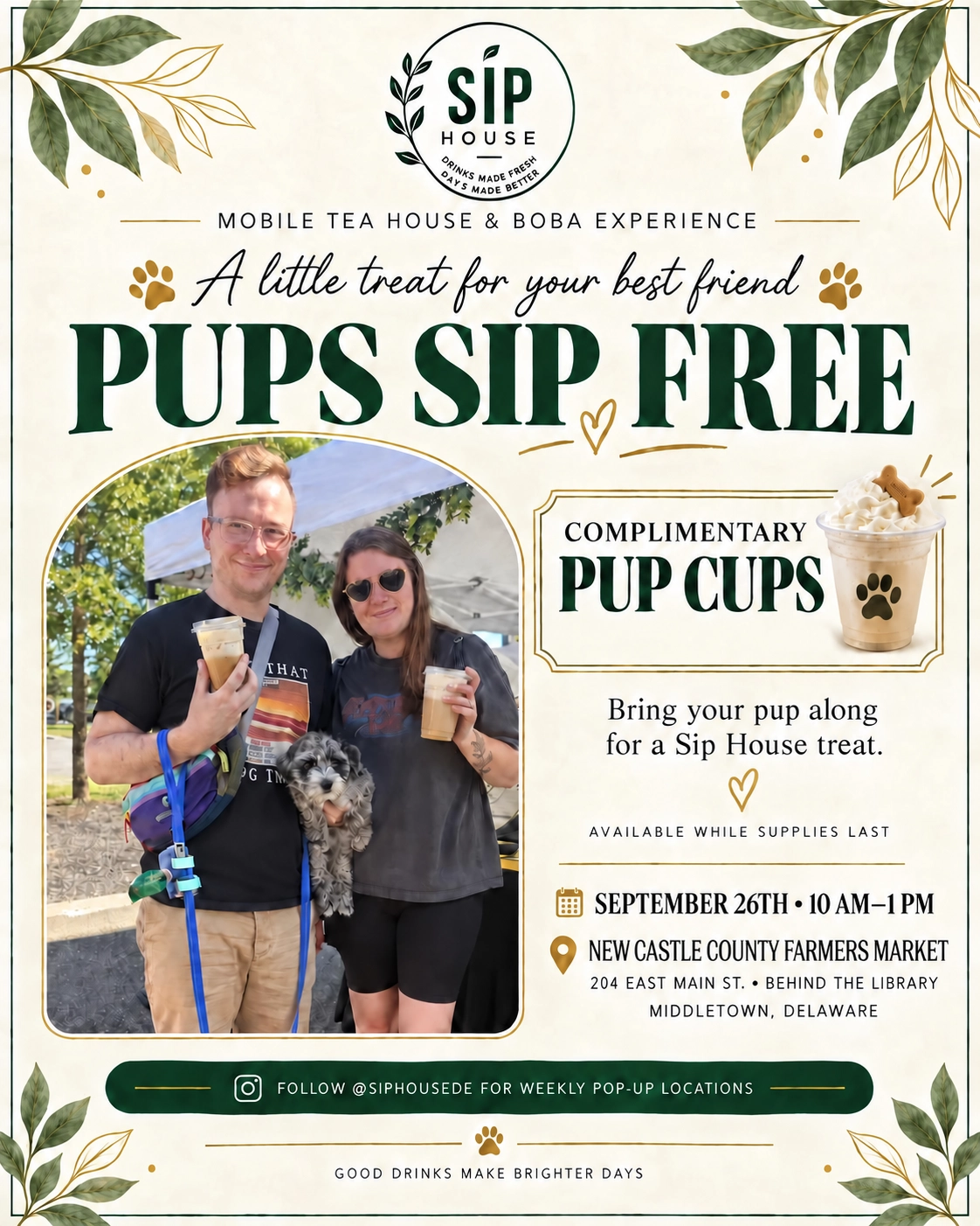 Pups Sip Free