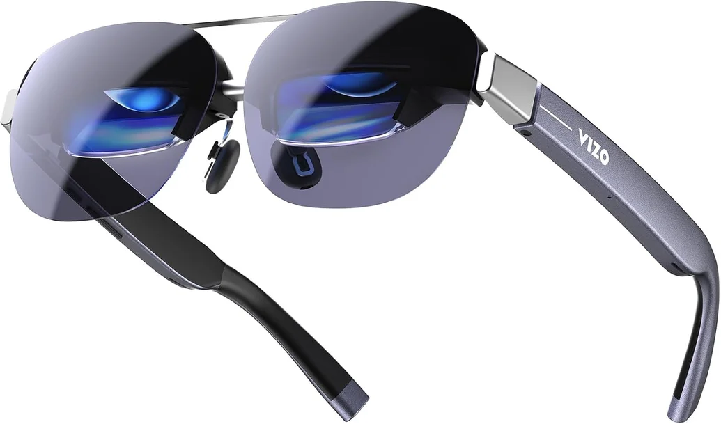 TOZO VIZO Z1 Pro AR Glasses 160" Virtual Screen, 1800 Nits, 120Hz Micro-OLED Display, 2D/3D, Dual Stereo Speakers, USB-C Plug, Detachable Frame, Lightest Portable Wearable Display for iPhone & Android