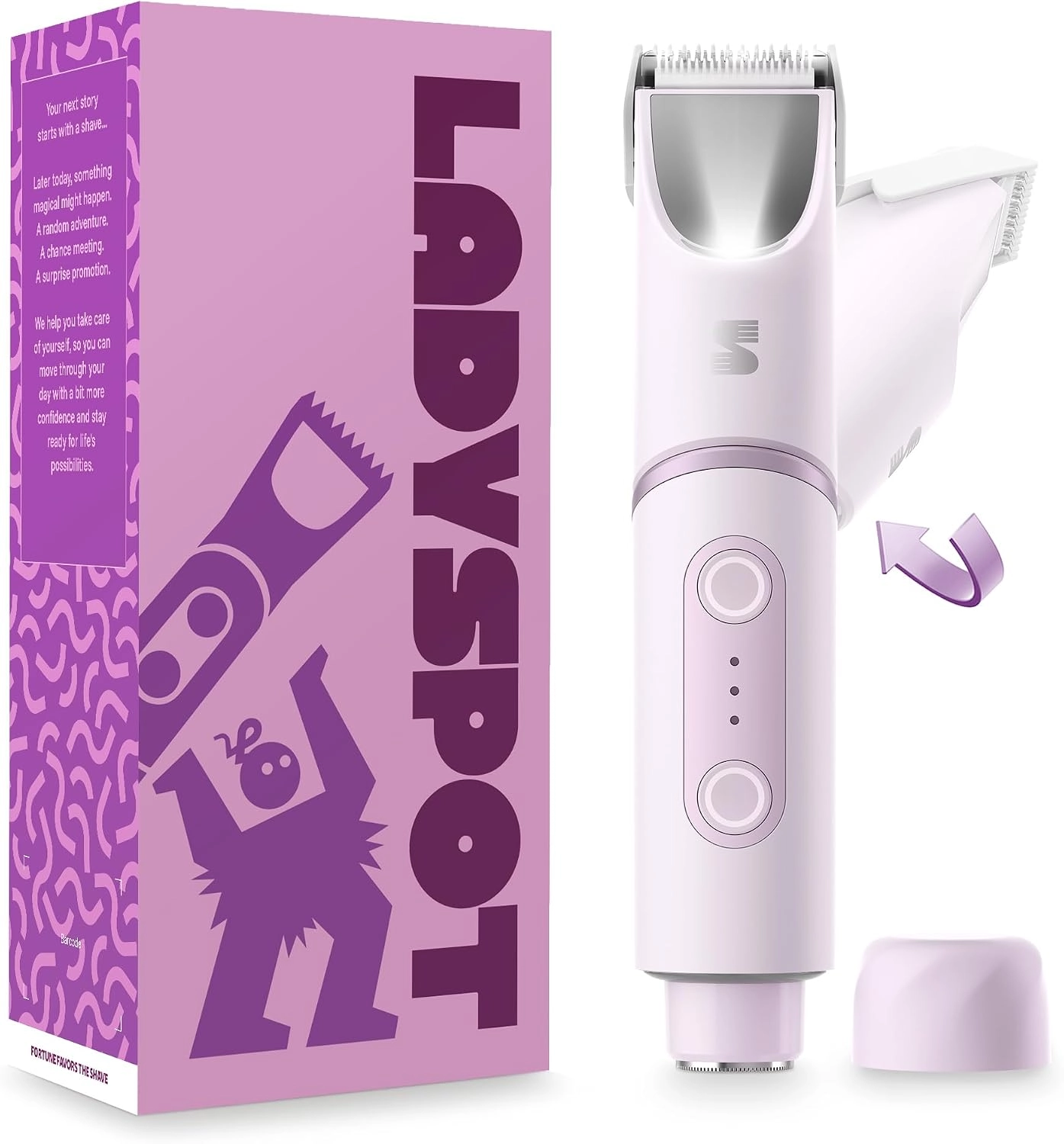 SpinDuo 2 in 1 Electric Bikini Trimmer for Women,180°Rotating Head